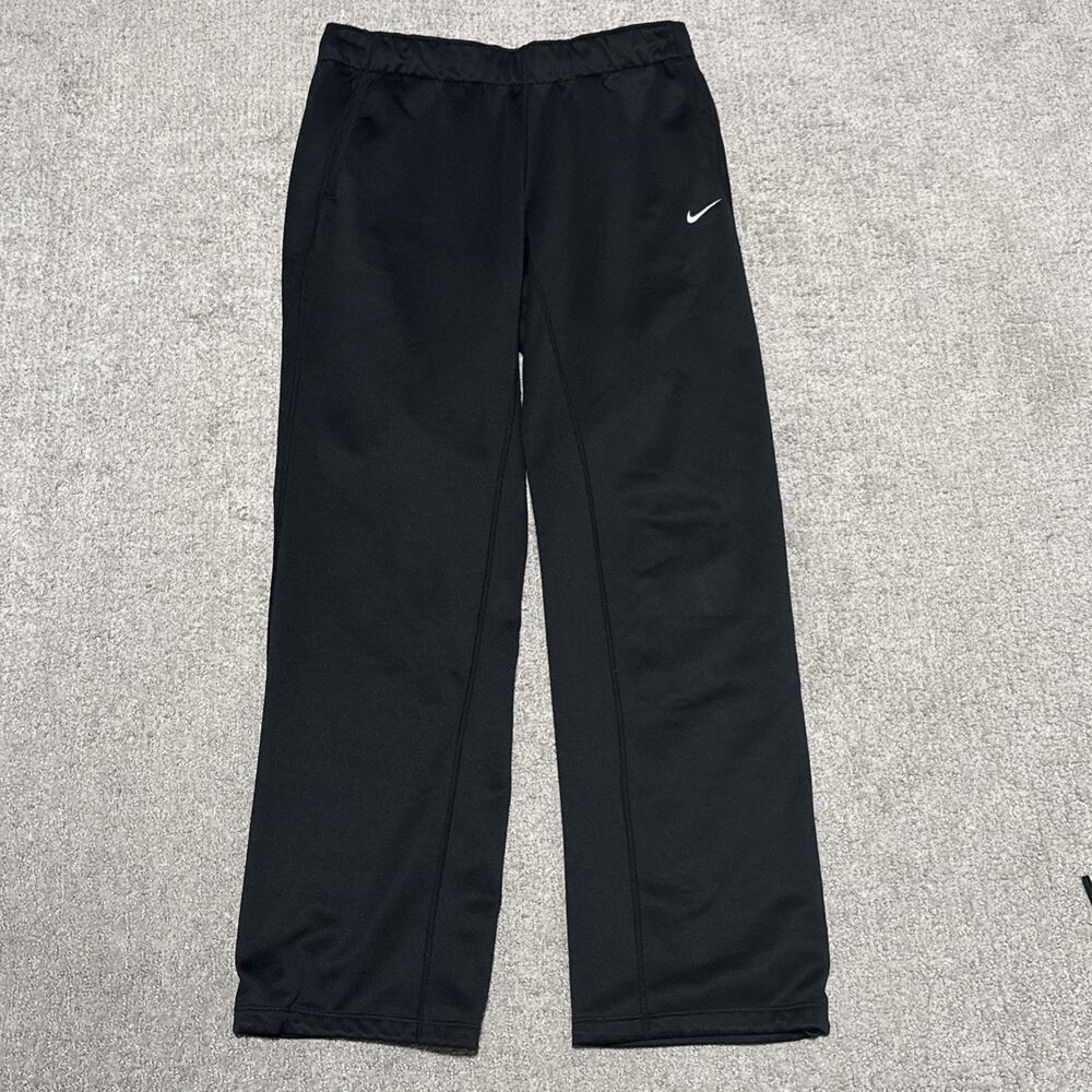 Nike Men's Small Black Loose Fit Athletic Track Pants Swoosh Joggers Warm Up